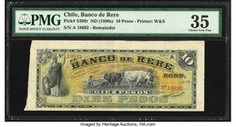 Chile Banco de Rere 10 Pesos ND (1890s) Pick S388r Remainder PMG Choice Very Fine 35. 

HID09801242017