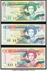 East Caribbean States Central Bank 5; 10; 20 Dollars ND (1994) Pick 31v; 32v; 33a Crisp Uncirculated. 

HID09801242017