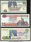 Egypt Central Bank of Egypt 100 Pounds (19)78 Pick 53a; 5 Pounds (19)81 Pick 56a; 50 Pounds 19(96) Pick 60 Choice Crisp Uncirculated. 

HID09801242017