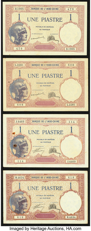 French Indochina Banque de l'Indo-Chine 1 Piastre ND (1921-26) Pick 48a (2); ND ...