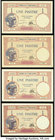 French Indochina Banque de l'Indo-Chine 1 Piastre ND (1921-26) Pick 48a (2); ND (1927-31) Pick 48b (2) About Uncirculated. One example has a pair of r...