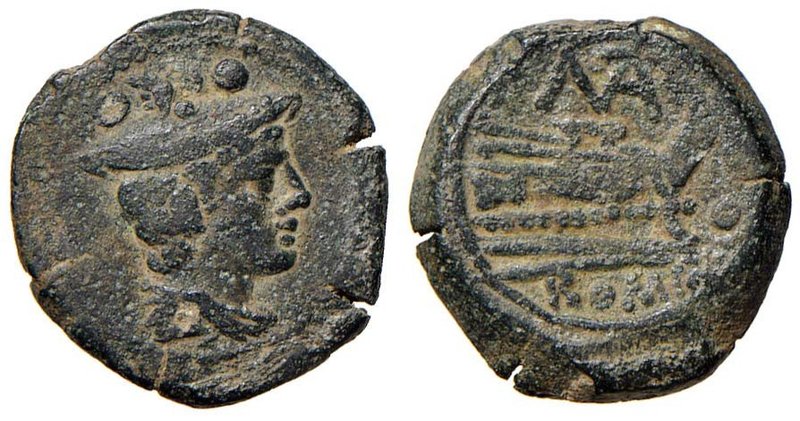 Repubblica - MAT (179-170 a.C.) Sestante - Busto di Mercurio a d. - R/ Prua a d....