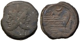 Repubblica - L. Saufeius (152 a.C.) Asse - Testa di Giano - R/ Prua a d. - Cr. 204/2 AE (g 23,46)
BB