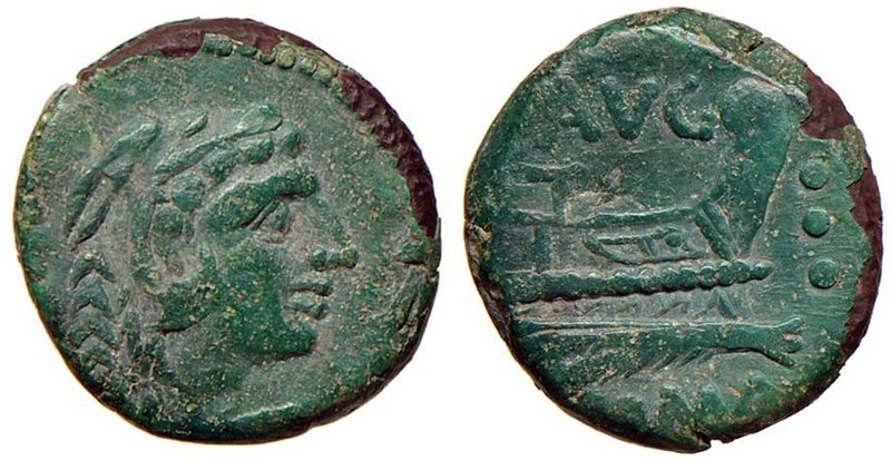 Repubblica - C. Minucius Augurinus (135 a.C.) Quadrante - Testa di Ercole a d. -...