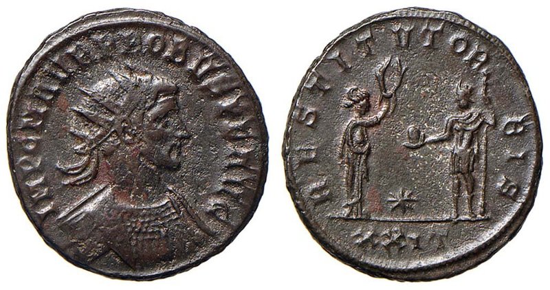 Probo (276-282) Antoniniano - Busto drappeggiato a d. - R/ Una donna incorona l’...