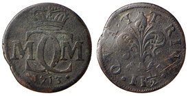 FIRENZE Cosimo III (1670-1723) 2 ½ Quattrini 1713 - MIR 341 CU (g 1,75) Leve piegatura del tondello
qBB
