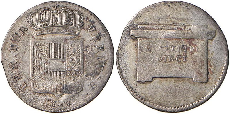 FIRENZE Ferdinando III (1791-1824) 10 Quattrini 1800 - Gig. 51 MI (g 1,58) RR Be...