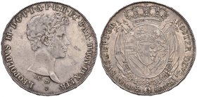 FIRENZE Leopoldo II (1824-1859) Francescone 1826 - MIR 446 AG (g 27,26) R Dall’asta Nomisma 27, lotto 222. Stimato 2.000 euro, realizzò 3.600 euro
BB...