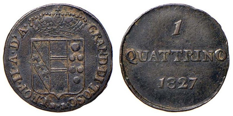 FIRENZE Leopoldo II (1824-1859) Quattrino 1827 - GIG 93 CU (g 1,13) R
BB