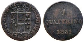 FIRENZE Leopoldo II (1824-1859) Quattrino 1831 - GIG 97a CU (g 0,87) RR
BB