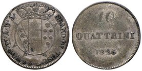 FIRENZE Leopoldo II di Lorena (1824-1859) 10 quattrini 1826 - GIG 63 MI (g 1,62) R piccola ondulazione
qBB