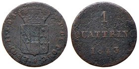 FIRENZE Leopoldo II di Lorena (1824-1859) Quattrino 1843 - GIG 110 CU (g 0,86) R
MB