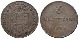 FIRENZE Leopoldo II (1824-1859) 3 Quattrini 1836 - Gig. 82 CU (g 2,17) R
BB