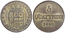 FIRENZE Leopoldo II (1824-1859) 5 Quattrini 1830 - Gig. 72 CU (g 3,81)
BB+