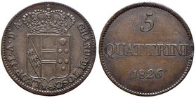 FIRENZE Leopoldo II (1824-1859) 5 Quattrini 1826 - Gig. 69 CU (g 3,52)
BB+