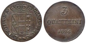 FIRENZE Leopoldo II (1824-1859) 3 Quattrini 1826 - Gig. 73 CU (g 2,27) R
BB