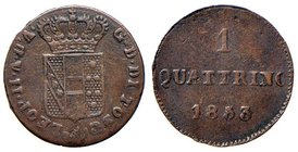 FIRENZE Leopoldo II (1824-1859) Quattrino 1833 - Gig. 99 CU (g 0,90) R
BB