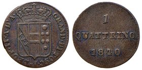 FIRENZE Leopoldo II (1824-1859) Quattrino 1840 - Gig. 105 CU (g 0,91)
BB