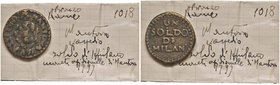 MANTOVA Asseedio Austro-Russo (1799) Soldo - Gig. 4 AE (g. 11,82) R Con cartellino di vecchia raccolta
qBB