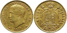 MILANO Napoleone (1805-1814) 20 Lire 1811 - Gig. 87 AU (g 6,46)
BB/BB+