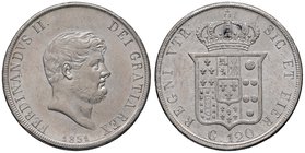 NAPOLI Ferdinando II (1830-1859) Piastra 1851 - Migliocca 561 AG (g 27,58)
qFDC