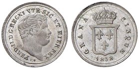 NAPOLI Ferdinando II (1830-1859) 5 Grana 1838 - Magliocca 657 AG (g 1,14) Cartellino di Matteo Cavedoni
FDC