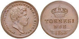 NAPOLI Ferdinando II (1830-1859) 2 Tornesi 1858 - Gig. 262 CU (g 6,22)
qFDC