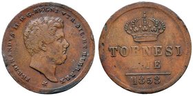 NAPOLI Ferdinando II (1830-1859) 2 Tornesi 1858 - Magliocca 746 CU (g 5,82)
MB