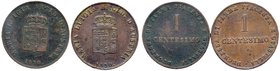 PARMA Maria Luigia (1815-1849) Centesimo 1830 - Gig. 16 CU Lotto di due monete
BB