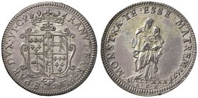 PIACENZA Ranuccio II Farnese (1646-1694) Quarantano 1673 - CNI 2/6 AG (g 7,56) Esemplare di ottima qualità per questo tipo di moneta, assai rara a tro...