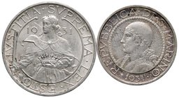 SAN MARINO 5 e 10 Lire 1931 - AG Lotto di due monete
SPL