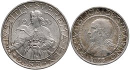 SAN MARINO 5 e 10 Lire 1933 - AG Lotto di due monete
SPL