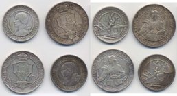 SAN MARINO lotto di due monete di 10 lire e due monete di 5 lire in argento
MB-BB