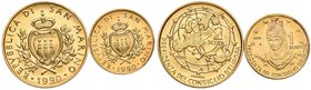 SAN MARINO 1 e 2 Scudi 1990 - AU (g 6,47 + 3,23) Senza astuccio
FS