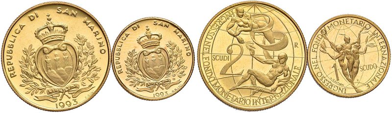 SAN MARINO 1 e 2 Scudi 1993 - AU (g 6,46 + 3,24) Senza astuccio
FS