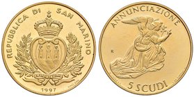 SAN MARINO 5 Scudi 1997 - AU (g 16,99) Senza astuccio
FS