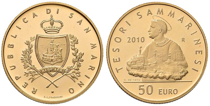 SAN MARINO 50 Euro 2010 - AU (g 16,18) Senza astuccio
FS
