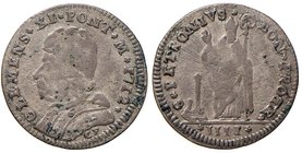 Clemente XI (1700-1721) Bologna - Muraiola da 4 bolognini 1712 - Munt. 190 MI (g 2,61) graffi al R/ depositi neri al D/
qBB