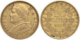 Pio IX (1846-1870) 20 Lire 1869 A. XXIII - Nomisma 631 AU (g 6,45)
BB