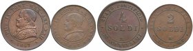 Pio IX (1846-1870) Lotto di due monete in rame
BB