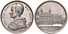 Leone XIII (1878-1903) Medaglia A. VII - Opus: Bianchi - Bart. 884 AG (g 36,18) Difetto di conio al R/
qFDC