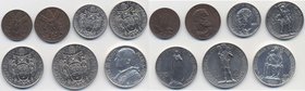 PIO XI (1929-1939) 5,10,20,50 centesimi 1, 2 e 10 lire 1929 CU/NI/AG Lotto di sette monete
SPL-FDC