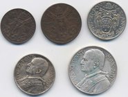 PIO XI (1929-1939) 5,10,20 centesimi 5 e 10 lire 1933 Giubileo CU/NI/AG Lotto di cinque monete
SPL-FDC