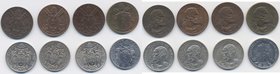 VATICANO lotto di otto monete date diverse CU/NI
SPL-FDC