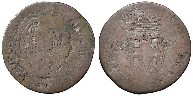 Carlo Emanuele II (1638-1675) 5 Soldi 1648 Torino - MIR 762b MI (g 4,69)
qMB