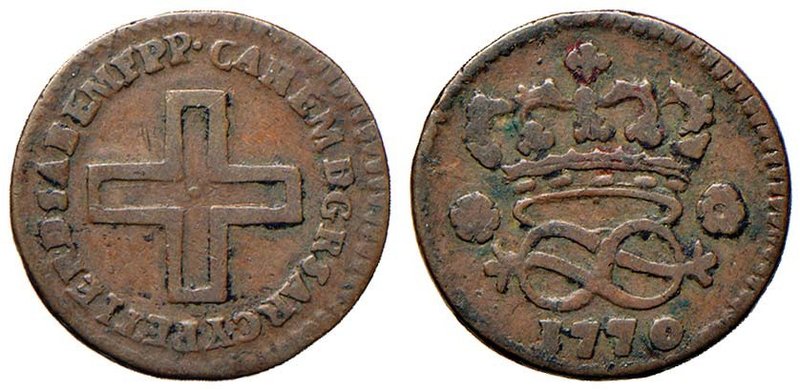 Carlo Emanuele III (1730-1773) 2 Denari 1770 - Nomisma 227 CU (g 1,70)
BB