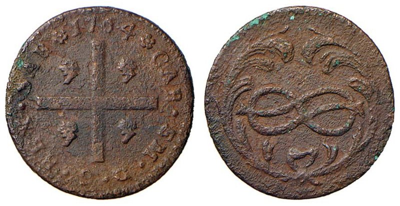 Carlo Emanuele III (1730-1773) Cagliarese 1764 - Nomisma 269 CU (g 2,02)
qBB