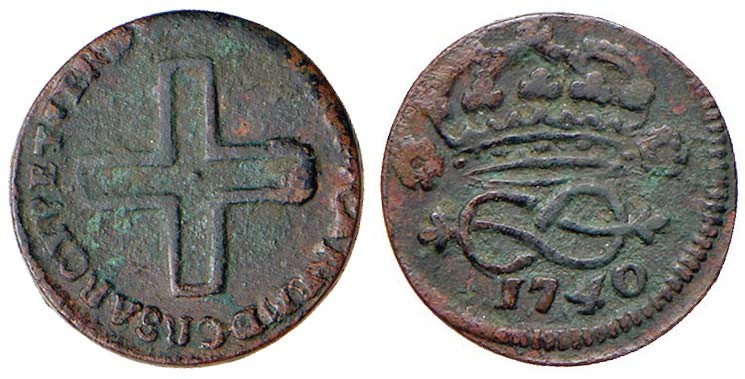 Carlo Emanuele III (1730-1773) 2 Denari 1740 - Nomisma 78 CU (g 1,60) Ossidazion...