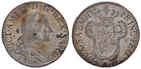 Vittorio Amedeo III (1773-1796) 10 Soldi 1796 - Nomisma 370 MI (g 2,47)
BB+