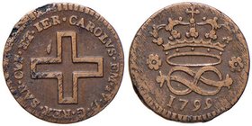 Carlo Emanuele IV (1796-1802) 2 Denari 1799 - Nomisma 493 CU (g 1,71)
MB+